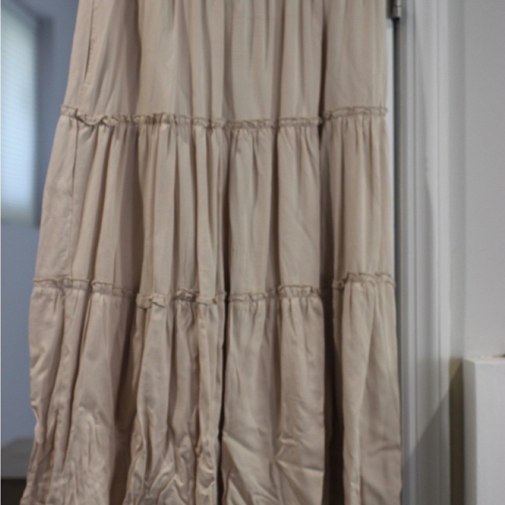 NWT Elegant Cream Maxi Skirt Size XL